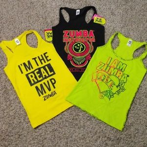 3 New Zumba Original Instructor Racerback